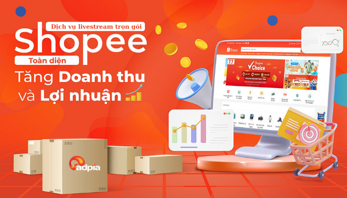 Dịch vụ livestream Shopee trọn g&oacute;i tại Adpia